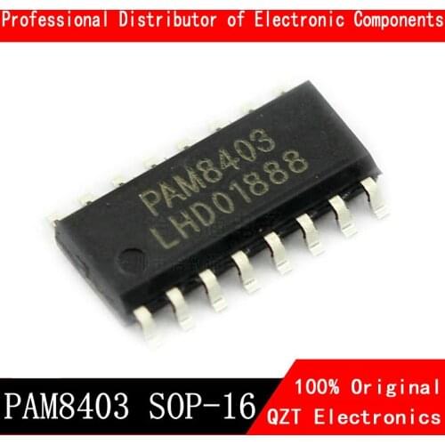 10PCS PAM8403 Filterless 3W Class-D Stereo Audio Amplifier chip SOP-16 SOP16 8403