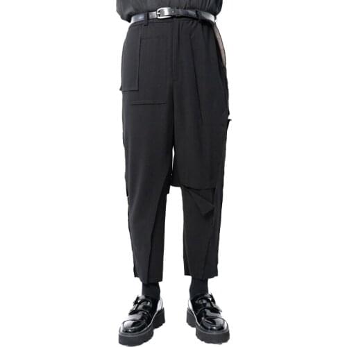 2021 Men Womens clothing GD Hair Stylist Simple casual Pants with versatile stitching and destructive plus size costumes 27-46