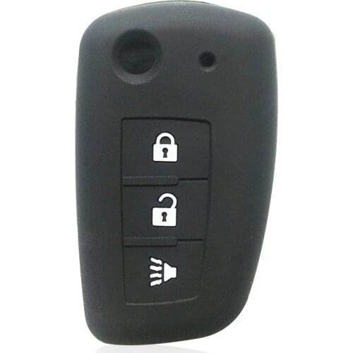 3 Buttons Flip Remote Key Cover Case Holder for Nissan Micra Rogue Kicks Badges Horn Versa Chip 2015 2017 2018 2020 Keychain Fob