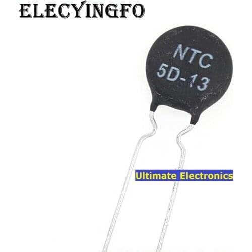 50pcs Thermistor NTC5D-13 5D-13 5D13 13MM Diameter Negative Temperature coefficient