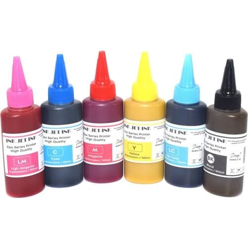 6 Color 100ML Refill Sublimation Ink for Epson 1390 R1390 1400 1410 1430 Printers