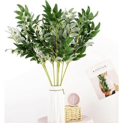 75cm artificial willow leaves branches green ivy tropical for vase tall home decor wedding DIY flower wreath arrangement