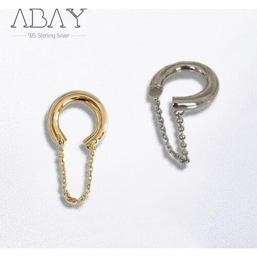 925 Sterling Silver Pin Versatile Design Chain Tassel Clip Without Hole Earring Temperament Simple Bone