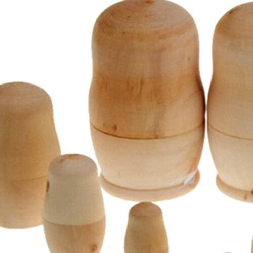 ABWE Best Sale Matryoshka Blank Nesting dolls paint your own set of 5