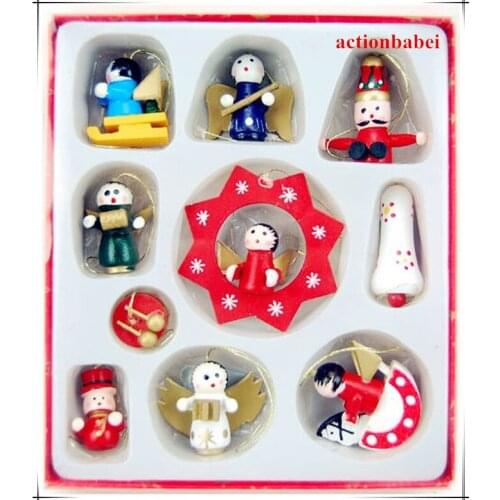 Деревянные новогодние украшения Actionbabei China At AliExpress