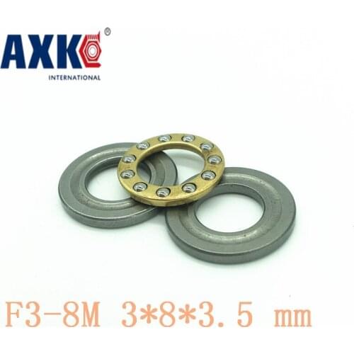Axk 10pcs Free Shipping Axial Ball Thrust Bearings F3-8m 3*8*3.5 Thrust Ball Bearing