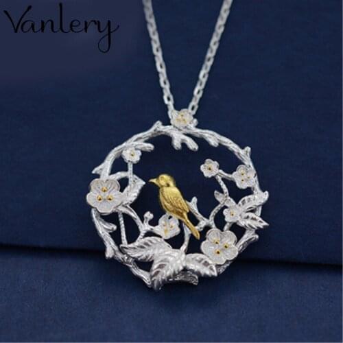 Bohemian Vintage Long Bird Flower Necklaces For Women Charm Choker Necklace Boho Jewelry New Christmas Gifts