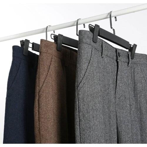 Men Trousers Wool Tweed Long Pants Leisure Cotton Male Gentleman Herringbone Business Suit Pant For Wedding Groom Male Pants