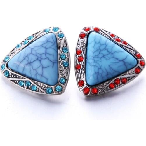 Boom Life 2019 New 10pcs/lot Green Stone Styles Metal Charms 18mm Snap Button Jewelry For Snaps Bracelet DIY Snap Jewelry