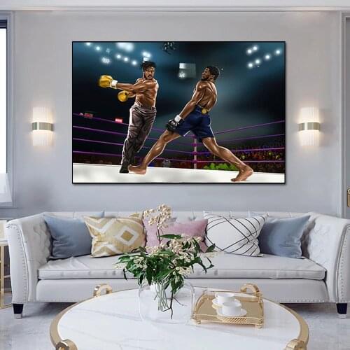 Gym Motivational Boxing Canvas Painting on The Wall Art Posters Prints Inspirational Wall Pictures for Office Living Room Decor