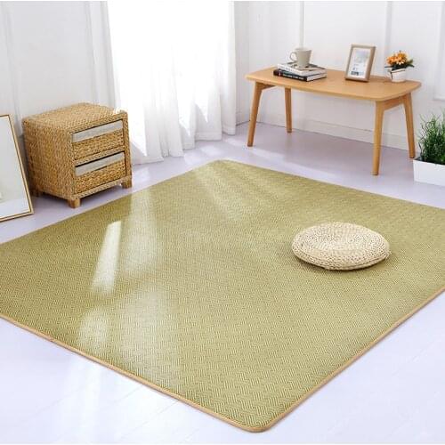 Summer Japanese rattan carpet children crawling mat thick tatami carpet living room bedroom parlor nordic baby rug customized