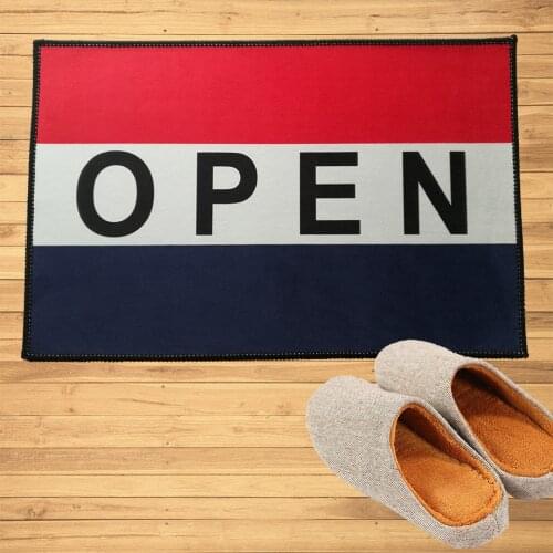 Open Store Shop Doormat Entrance Welcome Mat Hallway Doorway Bathroom Bedroom Kitchen Rugs Custom Floor Mats Carpet