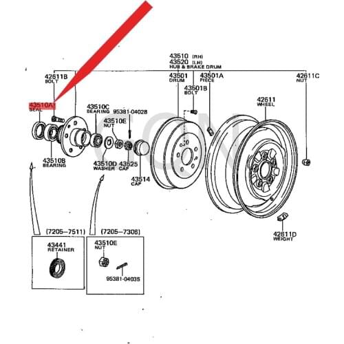 Oil seal 1967-Toy ota CEN TUR YPI CKU PHI LUX HIA CEQ UIC KDE LIV ERY crankshaft front oil seal front wheel oil seal