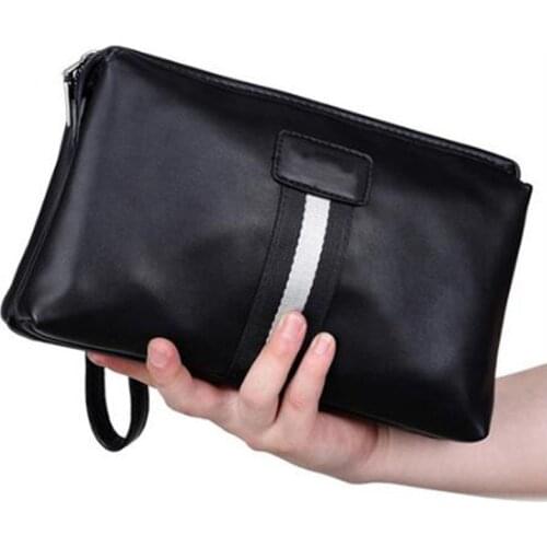 Fashion Unisex Clutches Bag Business Wallet Splice PU Leather Envelope Clutch Purse and Handbag Men Female Party Mini Bag