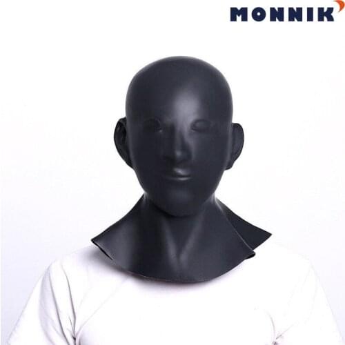 MONNIK latexLatex mask New Unisex Latex Open Hood Role Play Leopard Head Mask With Zipper Closure Eyes