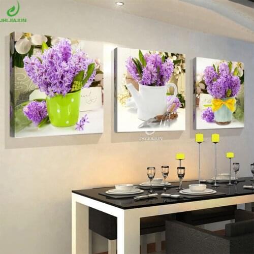 Wall Art Canvas Prints Modular Picture Triptych Poster Flowers Paintings For The Kitchen Vintage Home Decor Painting Calligraphy