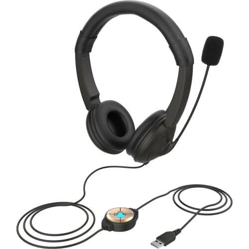 Call Center on-ear Headphones USB Gaming Headset with mic Noise Cancelling Office Stereo Earpiece Calling Softphone Earpohones