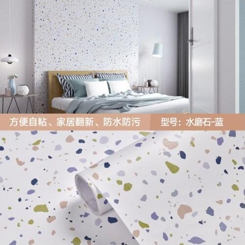 New Style Vinyl Self Adhesive Waterproof Wallpapers Terrazzo Peel and Stick Stickers Kitchen Countertop Home Decals Wall Sticker