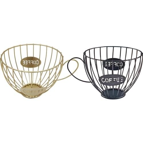 Iron Coffee Pod Organizer, Coffee Pod Storage Cup, Coffee Storage Basket