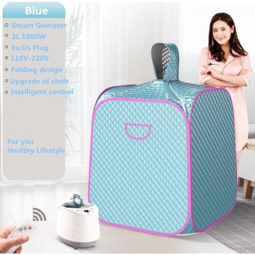 Steam Sauna Box Fumigation Sauna Room Cabin Portable Sauna Lose Weight Detox Machine Pool Heater Mini Steam Generator Home SPA