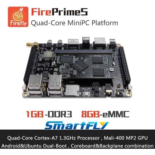 500pcs FirePrimeS Quad-Core ARM Cortex-A7 Processors Development Board , RK3128 , Support Ubuntu15.04 and Android5.1 demo board
