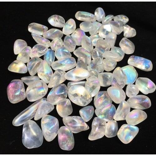 Natural Tumbled Stone gravel amazing Rainbow aura Quartz Healing meditation for decor Home Decor