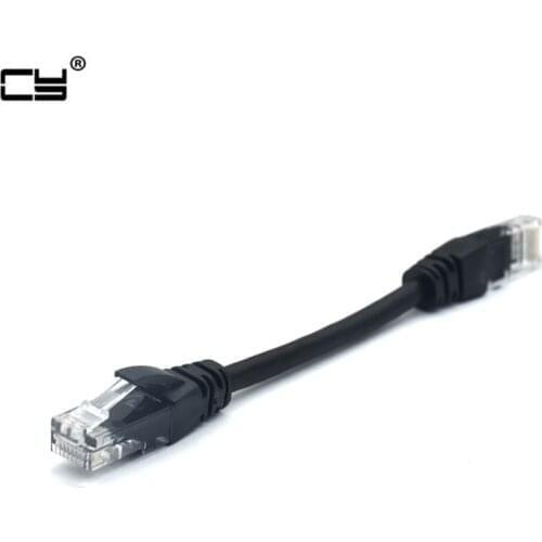 Black 10CM CAT5 CAT5e CAT6e UTP Ethernet Network Cable Male to Male RJ45 Patch LAN Short cable 10CM