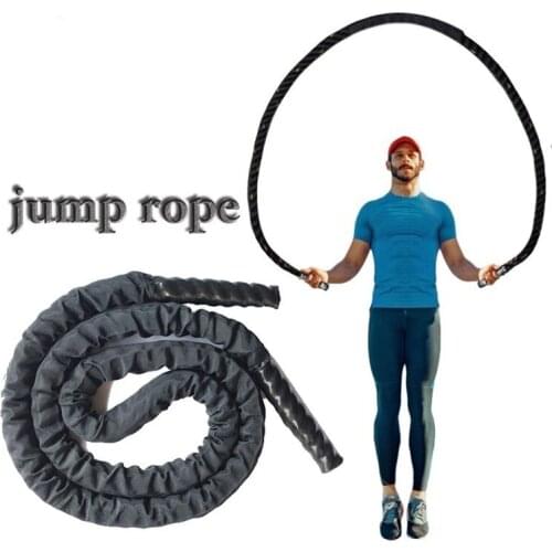Heavy Jump Rope Three Strands Of Physical Aggravati For Workout Fitness Strength Full Body Building Muscle With Protective Cover