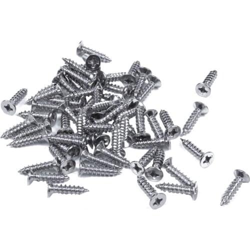 Stainless Steel Flat-Head Phillips Head Screw 12mm x m 60pcs