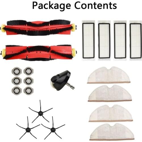 1 Set 20pcs For Xiaom Roborock S6 S60 S65 S5 MAX T6 Vacuum Cleaner Accessories Sweeper Accessories Soft Rubber Edge Black Soft