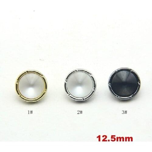 30pcs/lot Size:12.5mm Cute spire shape shirt buttons Black / White shank buttons DIY Sewing accessories Scrapbooking (SS-1445)