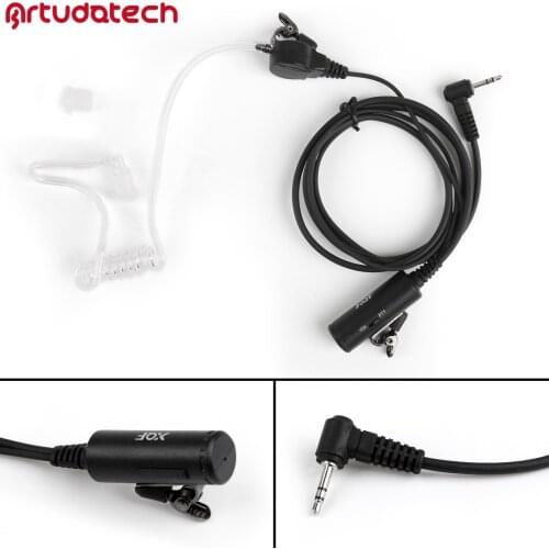 Artudatech 1Pcs 2.5mm Covert Acoustic Tube Headset Mic VOX PTT For Motorola T6200 T 6200 Walkie Talkie