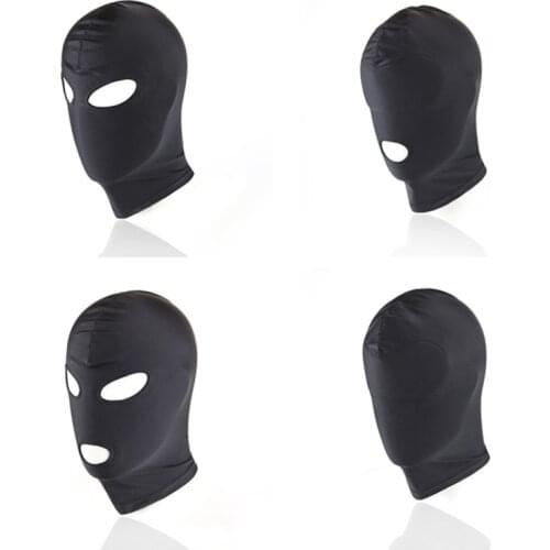 BDSM Gay Toys Fetish Mask Bondage Hood Adult Games Elastic Fabric Full Head Restraint Sex Mask Hood Erotic Sex Toy For Women Men