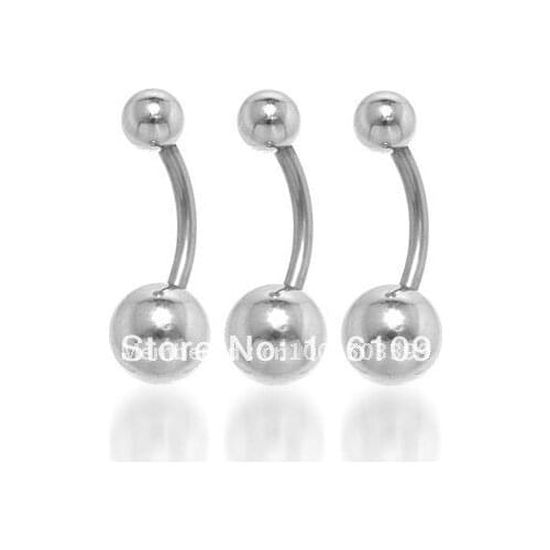 Free Shipping Body Jewelry Surgical Steel 14 Gauge Plain Navel Piercing