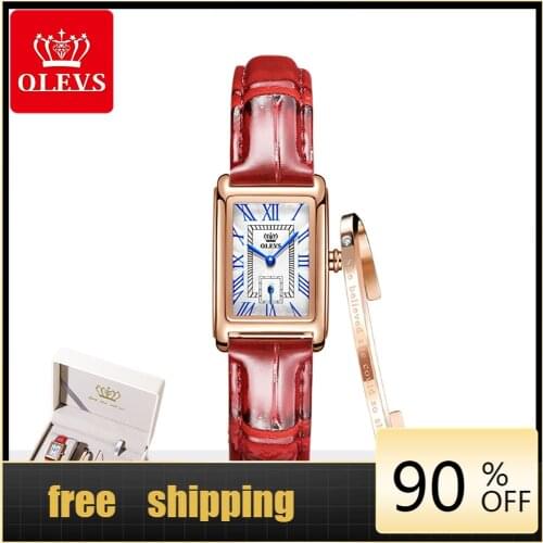 Free bracelets necklaces OLEVS Womens Wrist watch Set Waterproof quartz Mechanic Womens Watch In Ceramics Clock Gift for Women