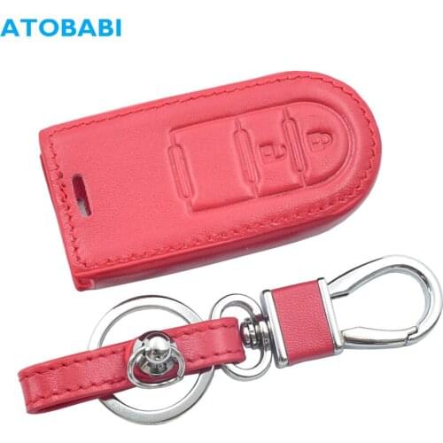 Leather Car Key Case For Daihatsu Tall M900S M910S Tanto LA600S LA610S Move Custom LA150S Pure LA700S LA710S Toyota Remote Cover