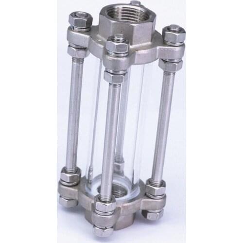1/2" BSPT Female Flow Sight Glass Indicator Diopter 85 PSI SS316 Stainless Steel Water Oil