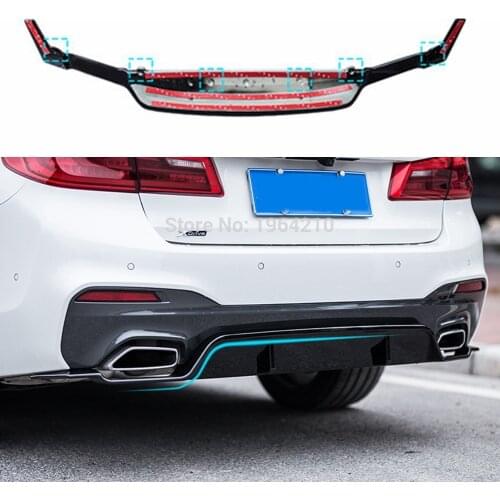 For BMW G30 G31 New 5 Series 530i 540i 2017 2018 ABS Plastic Rear Bumper Diffuser Bumper Lip spoiler Protector Car Styling