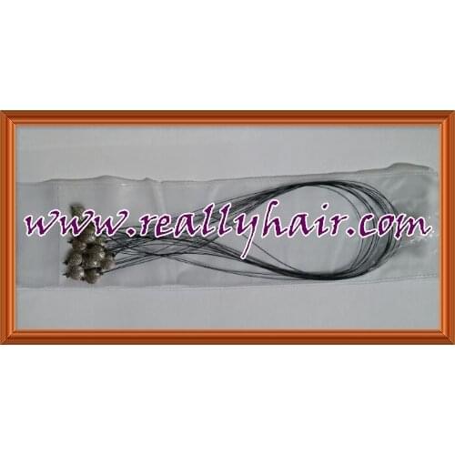 Quality nano hair extension fishing line ring hair extension hook needle 12pcs/bag