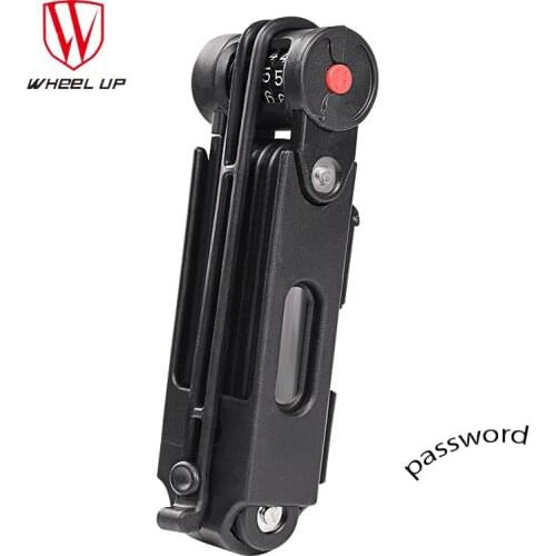 Wheel Up Bicycle Lock Anti-hydraulic Shears Mountain Bike Lock Folding Lock Anti-theft Code Lock
