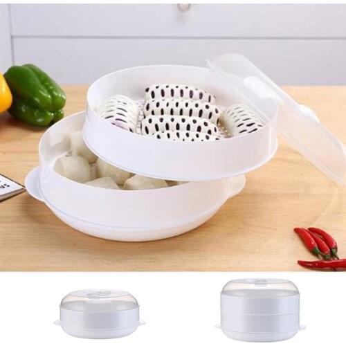 Kapmore 1pc Heat-Resistant Steamer Basket Creative Plastic Cooking Steamer Food Steamer For Microwave Oven Kitchen Tools