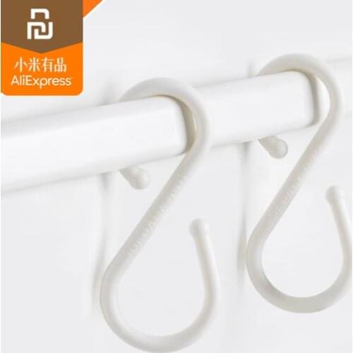 10pcs original xiaomi mijia S type double head hook storage convenient pp material
