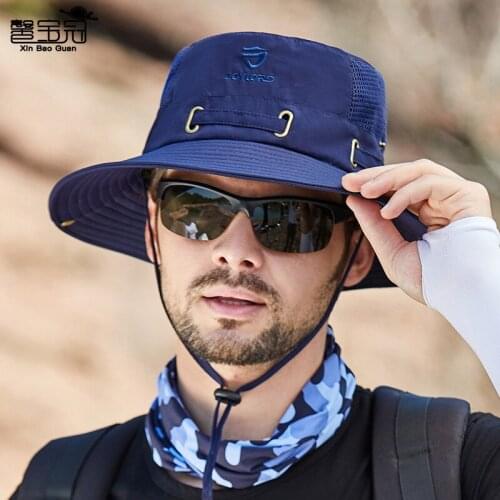 Summer new mesh breathable fishermans hat mens outdoor fishing mountaineering sunshade hat womens sunscreen leisure hat