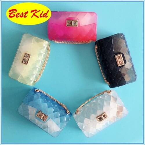 BestKid Bags! 2020 bag for KID Jelly Shoulder bags for Childrens Baby girls Summer mini bags Toddlers Candy Colors Purse SMT056