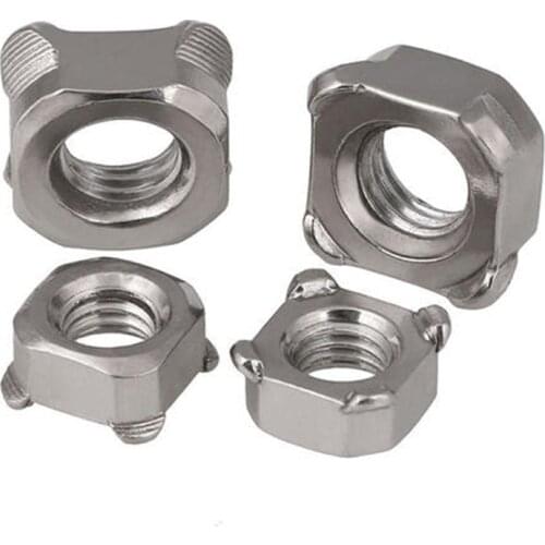 M4/M5/M6/M8/M10 Square Weld Nut Escuadra Soldar Nuts Dado Quadrato Ecrou Thread Suit For Screw Bolt Tuercas Moeren Noix DIN928