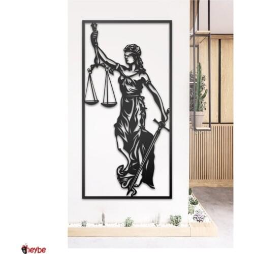 Metal Wall Art Lady Justice Home Office Living Room Bedroom Decoration Easy To Hanging Frame 2021 New Fashion Trend Art Design Luxury Modern Creative Stylish Quality Gift Ideas Souvenir Plaque Nordic Styles Women