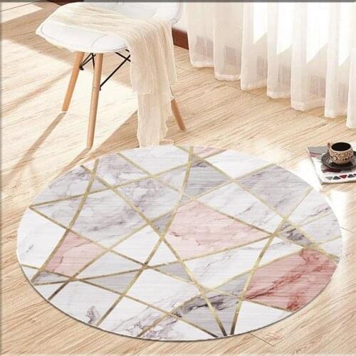 Washable Stylish Nordic Modern Rugs Geometry Large Area Living Room Bedroom Decoration Hanging Basket Round Floor Mat Carpet Rug