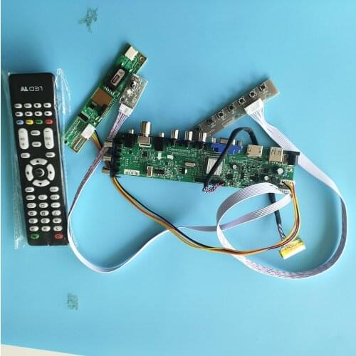 Kit For LP171WX2-A4K3 remote 1 CCFL LCD Panel Controller board TV VGA USB AV DVB-C DVB-T 1440X900 30pin Digital HDMI 17.1"