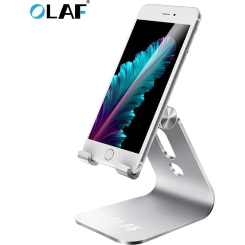 OLAF Aluminium Alloy Desktop Mobile Phone Holder Hand Free Desk Stand Cell Phone Mount For iPhone 6 7plus iPad For Samsung Note8