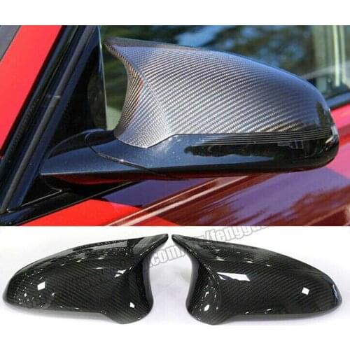 Real Carbon Fiber Side Mirror Covers Cap For BMW F80 3 F82 F83 M4 2014-2019 LHD